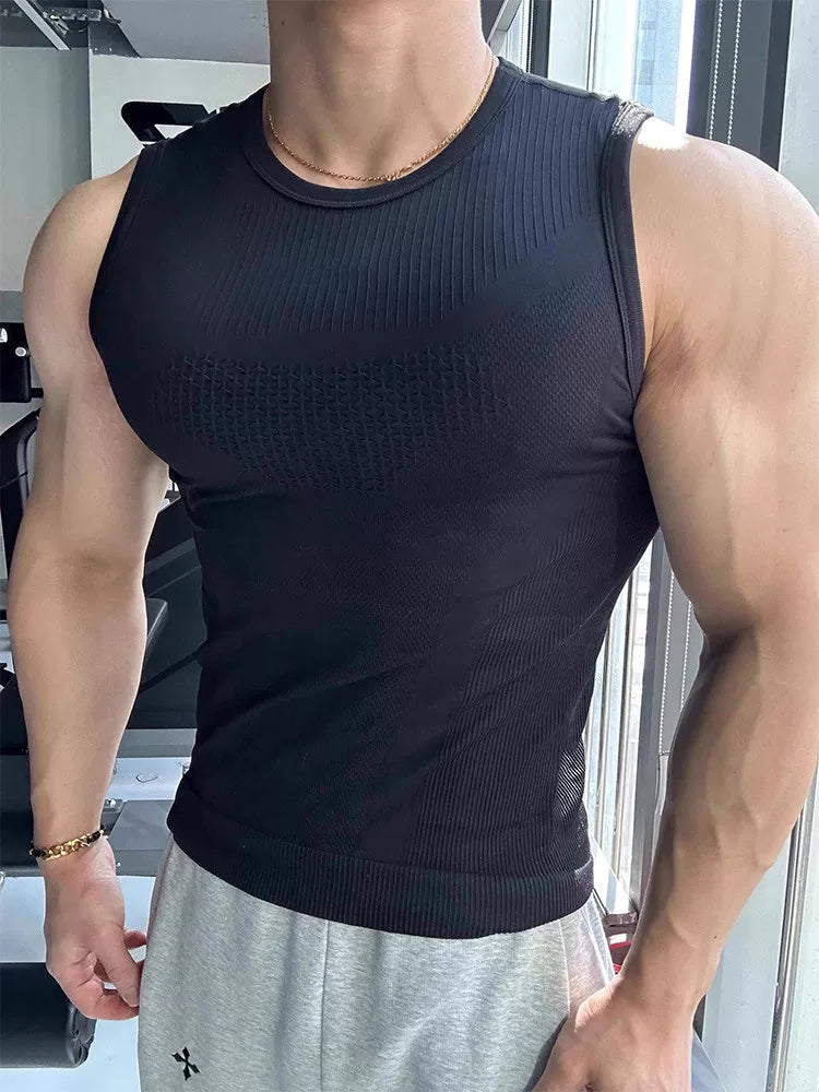 Textured Compression Tank Tees