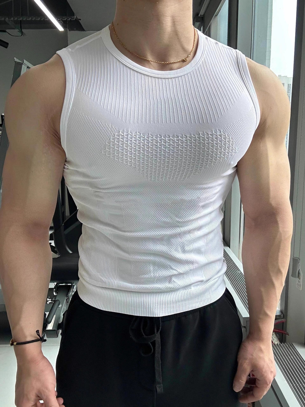 Textured Compression Tank Tees